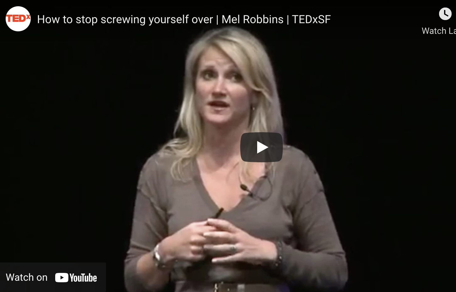 screenshot of TEDxSF video