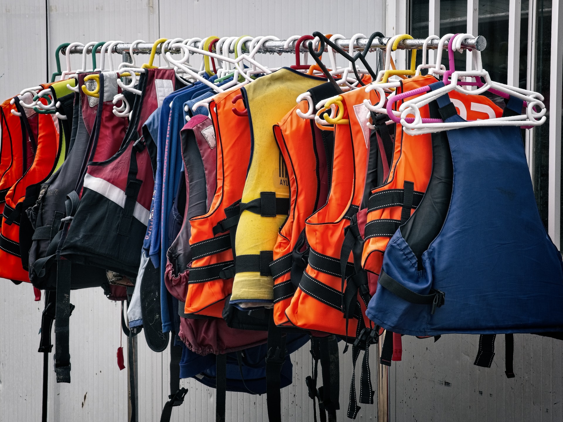 Row of life jackets