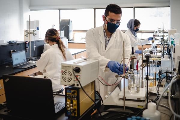 decorative - students in a lab